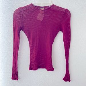 Vintage Long Sleeve Fishnet Top